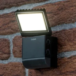 Theben Væglampe Med Sensor>udendørs LED-væglampe theLeda S8-100, sort, sensor