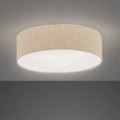 Thor loftslampe i tekstil, sand, Ø 40cm^FISCHER & HONSEL Clearance