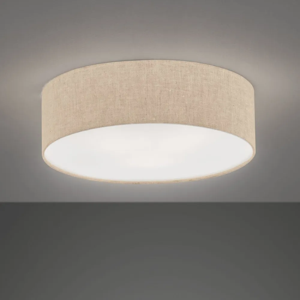 Thor loftslampe i tekstil, sand, Ø 40cm^FISCHER & HONSEL Clearance
