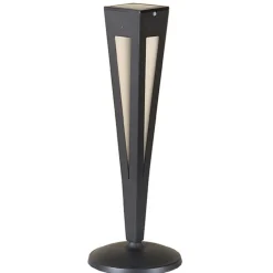 Les Jardins Tinka soldrevet fakkel med sensor, 62 cm, grå