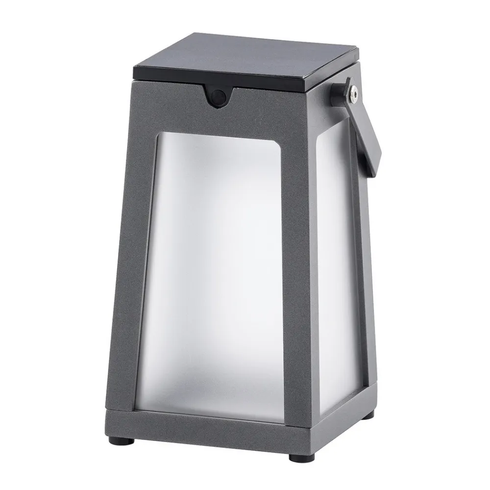 Tinka soldrevet lanterne, bærbar, grå^Les Jardins Outlet