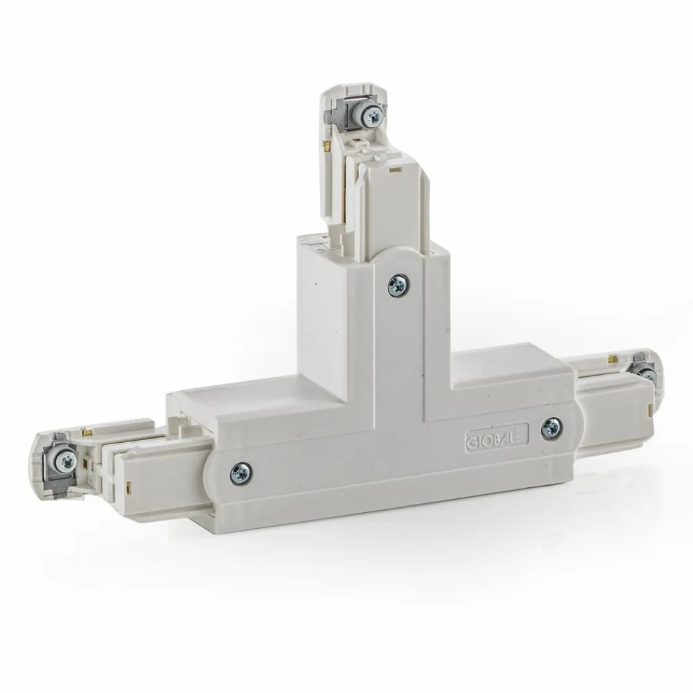 GLOBAL Skinnesystem>T-kobling Noa beskyttelsesleder udv. venstre, hvid