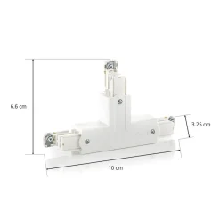 GLOBAL Skinnesystem>T-kobling Noa beskyttelsesleder udv. højre, hvid