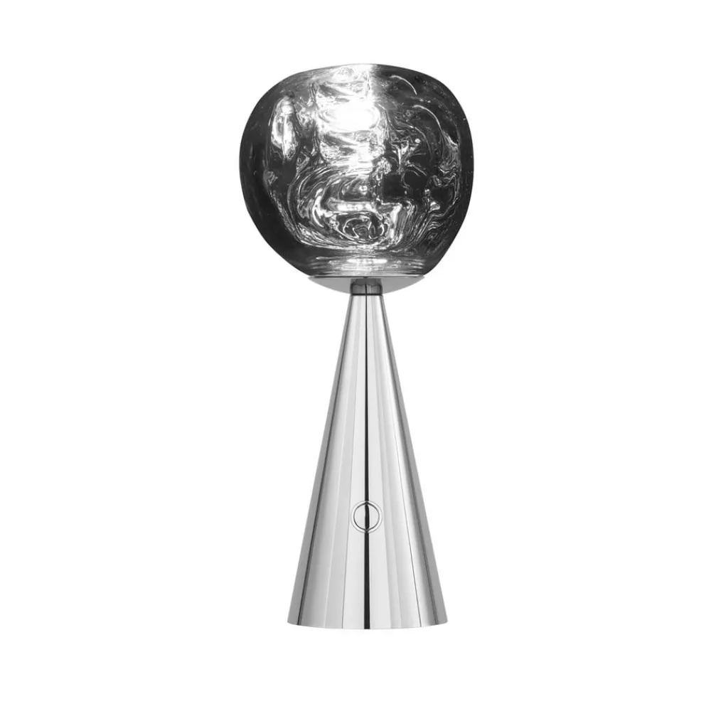 LED-bordlampe Melt Portable, sølv, 29 cm^Tom Dixon