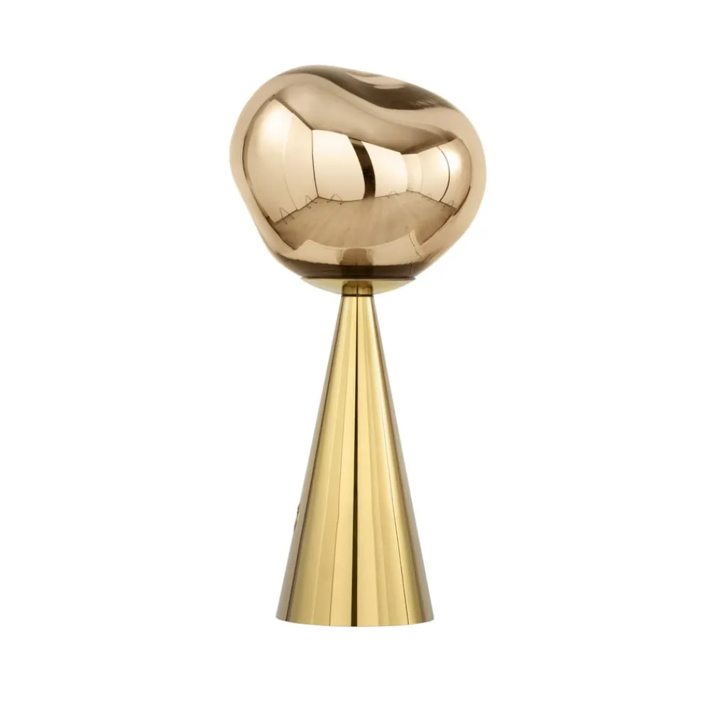Tom Dixon Dekorationsbelysning>LED-bordlampe Melt, guldfarvet, højde 29 cm