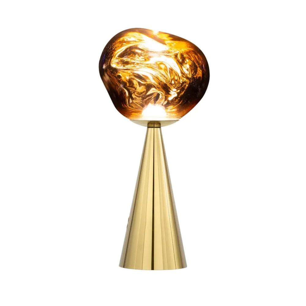 Tom Dixon Dekorationsbelysning>LED-bordlampe Melt, guldfarvet, højde 29 cm