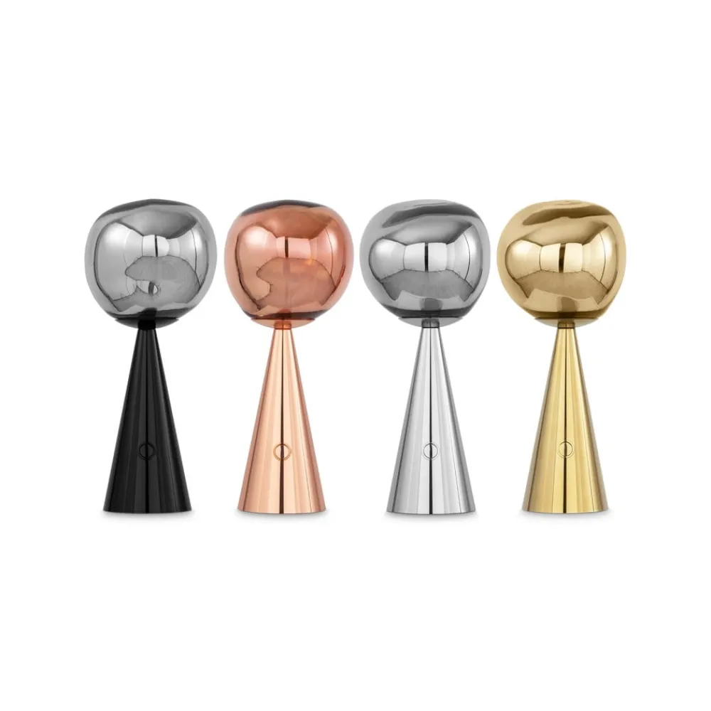 Tom Dixon Dekorationsbelysning>LED-bordlampe Melt, guldfarvet, højde 29 cm