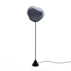 Tom Dixon LED-gulvlampe Melt Cone Slim, røggrå, 180 cm