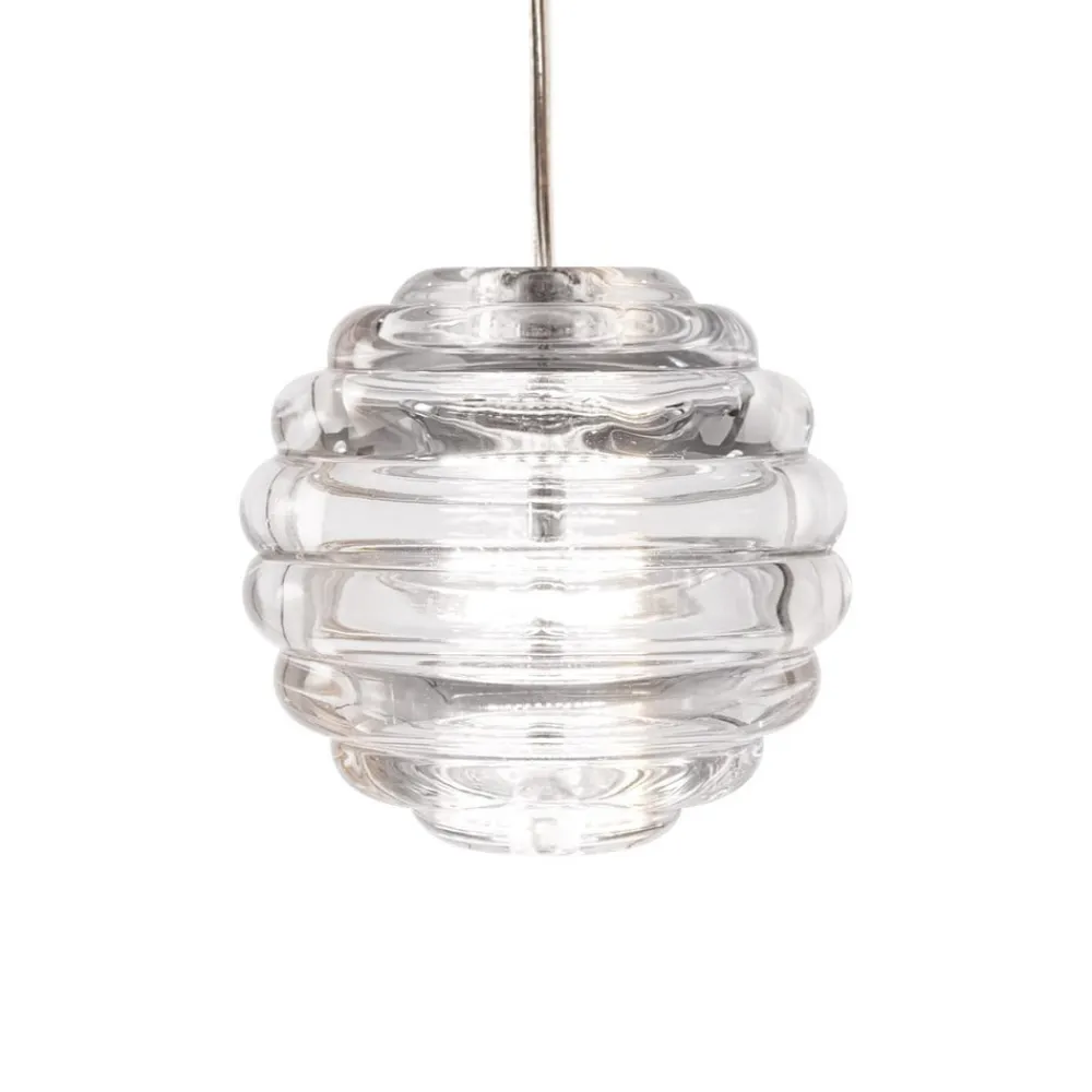 LED-hængelampe Press Sphere, klar, Ø 14 cm, 927^Tom Dixon New