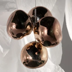 Tom Dixon LED-lysekrone Melt Chandelier, kobberfarvet