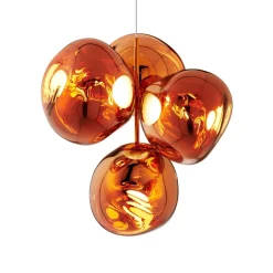 Tom Dixon LED-lysekrone Melt Chandelier, kobberfarvet