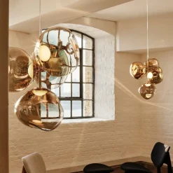 LED-lysekrone Melt Chandelier, bronzefarvet^Tom Dixon Outlet