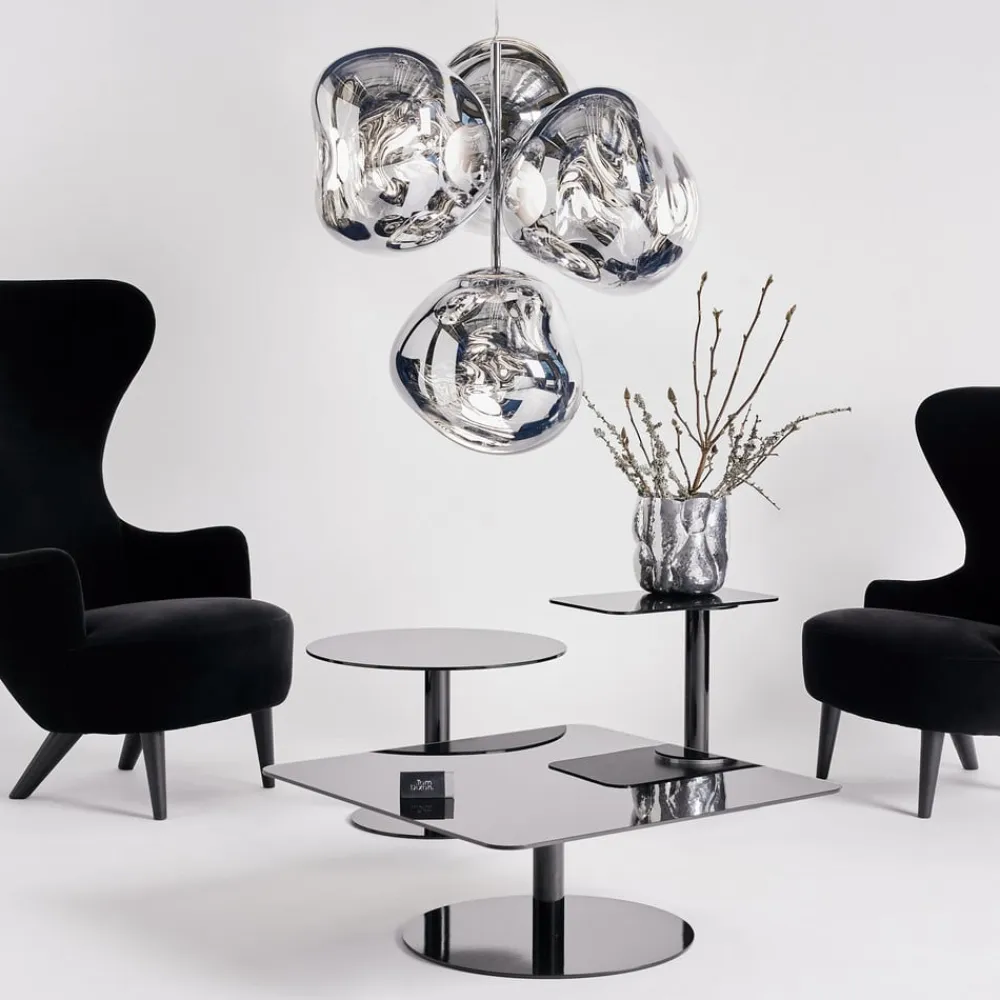 Tom Dixon Lysekroner>LED-lysekrone Melt Chandelier, røggrå