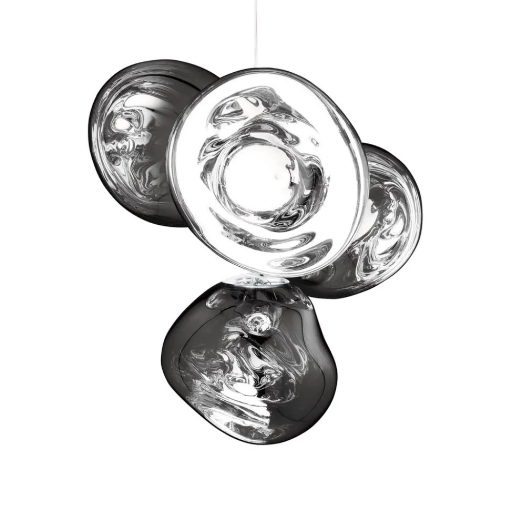 Tom Dixon Lysekroner>LED-lysekrone Melt Chandelier, røggrå