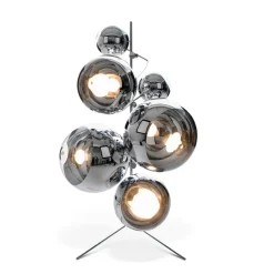 Tom Dixon Gulvlamper|Gulvlamper>Mirror Ball Floor Chandelier, sølvfarvet, 182 cm