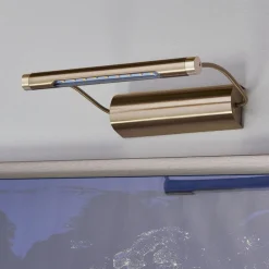 Bioledex Væglamper>Tommy LED-billedlampe, messingfarvet, batteridrevet