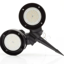 Tommy-EL spydspot rundt sort/frostet, 2 x 10 W CCT^Fumagalli Sale