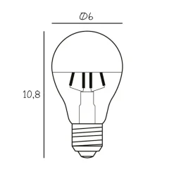 Topforspejlet pære Arbitrary E27 sølv 3,5W 2700K dæmpbar^DESIGN BY US Hot