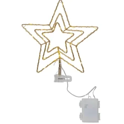 STAR TRADING Topsy LED-julestjerne, 3D-stjerne, batteridrift