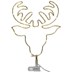 Topsy LED-julestjerne, hjortehoved, batteridrift^STAR TRADING Hot