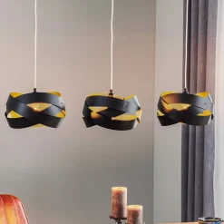 Tornado hængelampe, 3 lyskilder, sort^Domiluce New