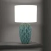 Tortuga bordlampe, grøn/hvid, højde 49,5 cm, keramik/lin^ORION Clearance