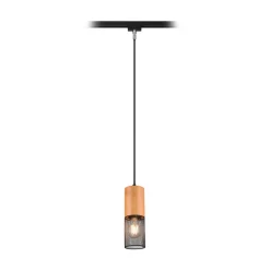 Trio Lighting Skinnesystem>Tosh skinnelampe til DUOline, sort, trædetalje, E27