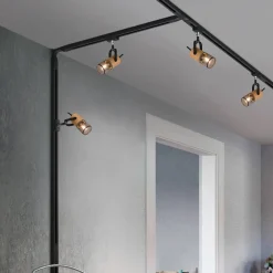 Trio Lighting Skinnesystem>Tosh skinnespot til DUOline, mat sort, trædetalje