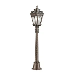 KICHLER Tournai vejlampe, højde 110 cm, aluminium, glas