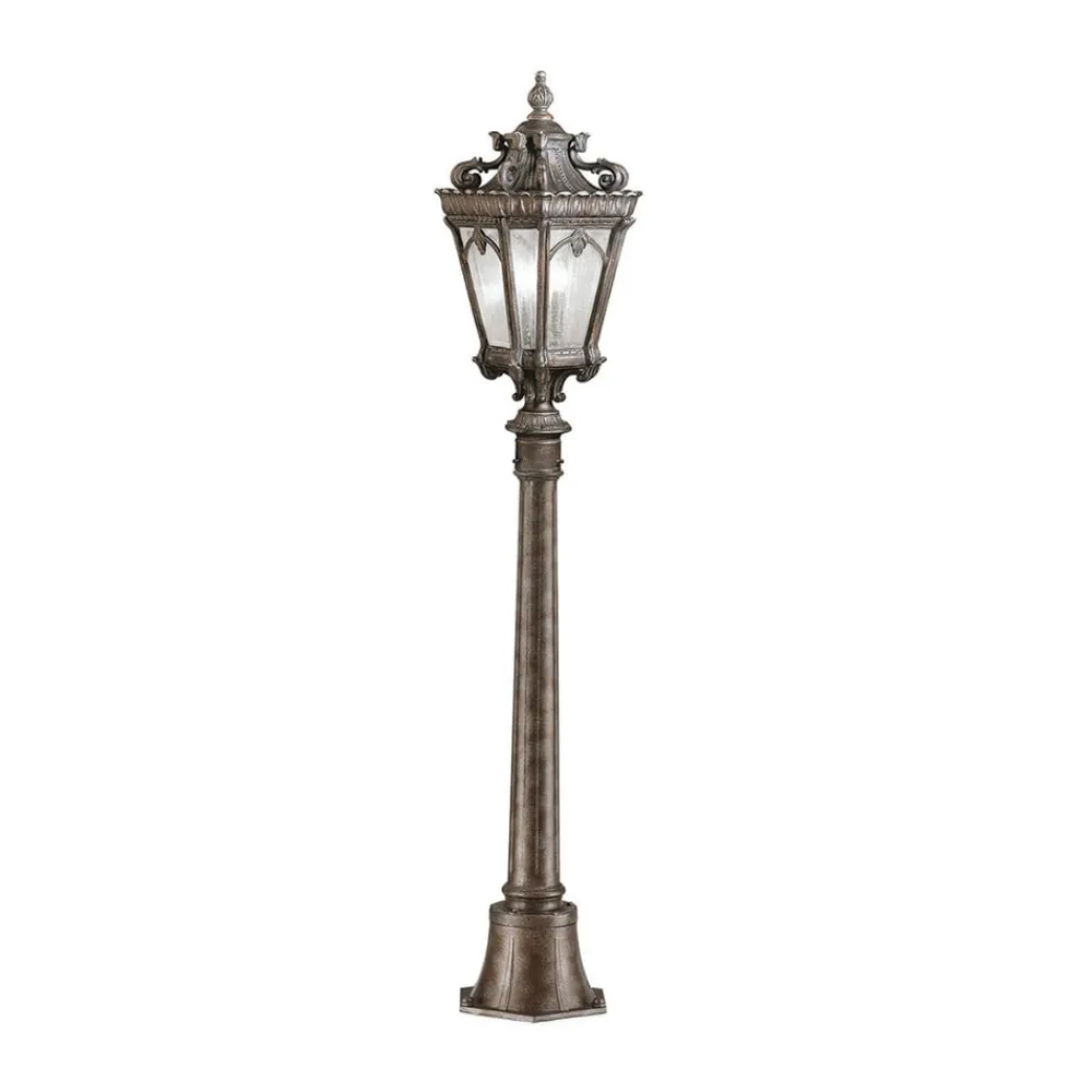 KICHLER Tournai vejlampe, højde 110 cm, aluminium, glas