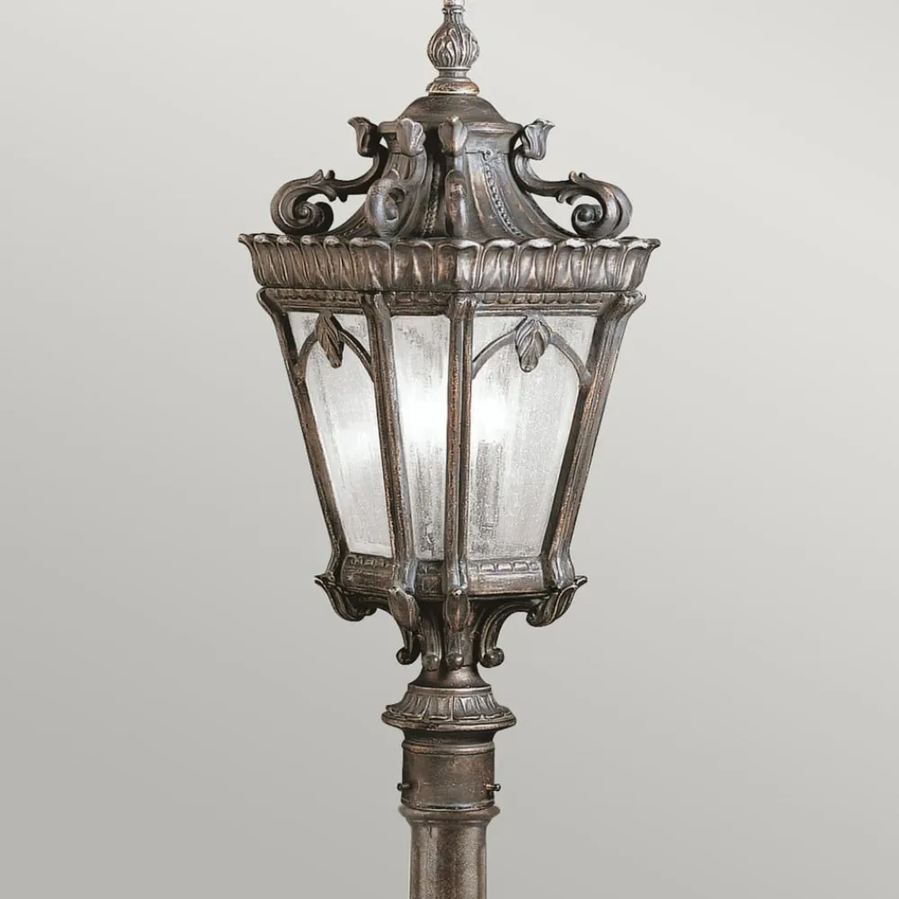 KICHLER Tournai vejlampe, højde 110 cm, aluminium, glas