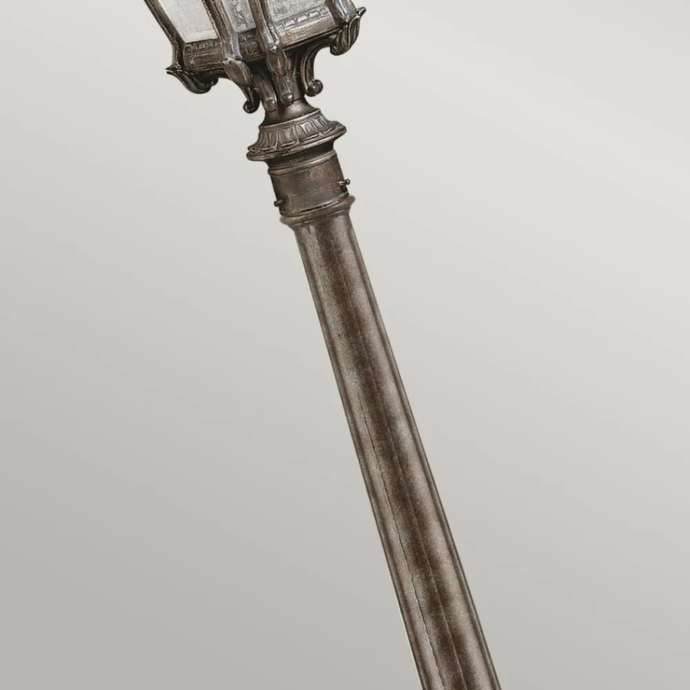 KICHLER Tournai vejlampe, højde 110 cm, aluminium, glas