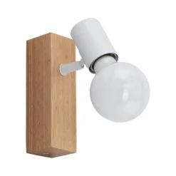 EGLO Townshend 3 væglampe af træ, hvid
