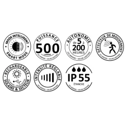 Tradition LED-solcellelanterne lavet af teaktræ Højde 65 cm^Les Jardins Discount