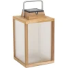 Les Jardins Tradition teak LED-solcellelanterne Højde 40 cm