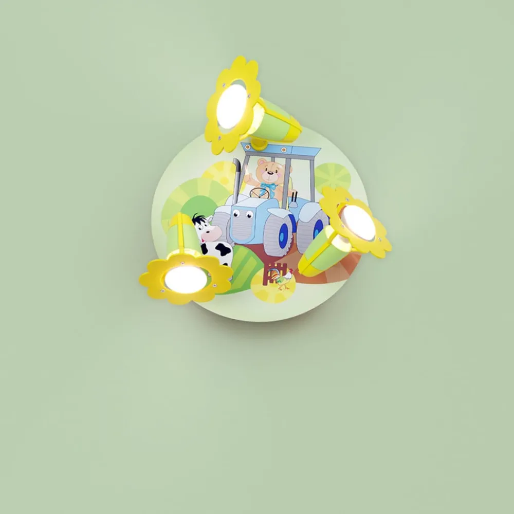 Traktor loftlampe med bondegårdsmotiv^Elobra