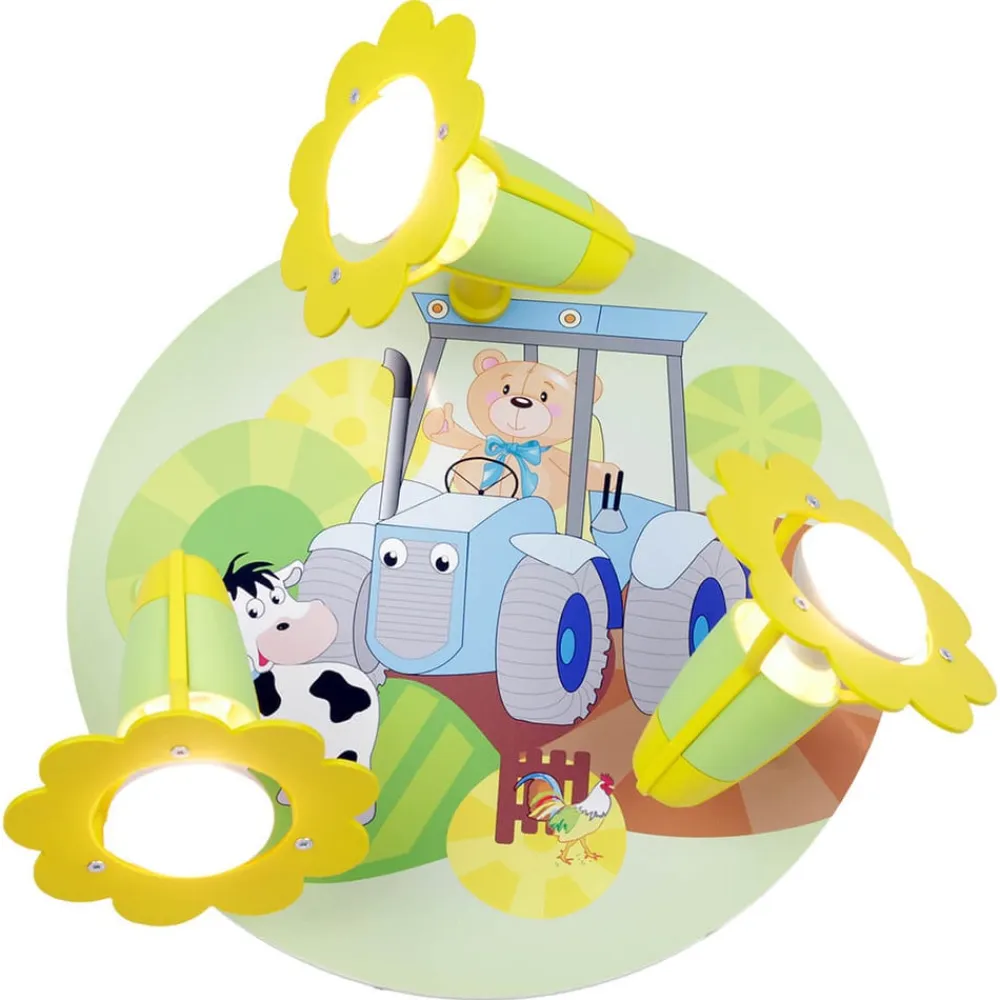 Traktor loftlampe med bondegårdsmotiv^Elobra