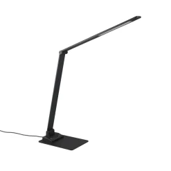 Trio Lighting Travis LED-bordlampe, sort, CCT, dæmpbar, touch, USB