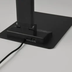 Trio Lighting Travis LED-bordlampe, sort, CCT, dæmpbar, touch, USB