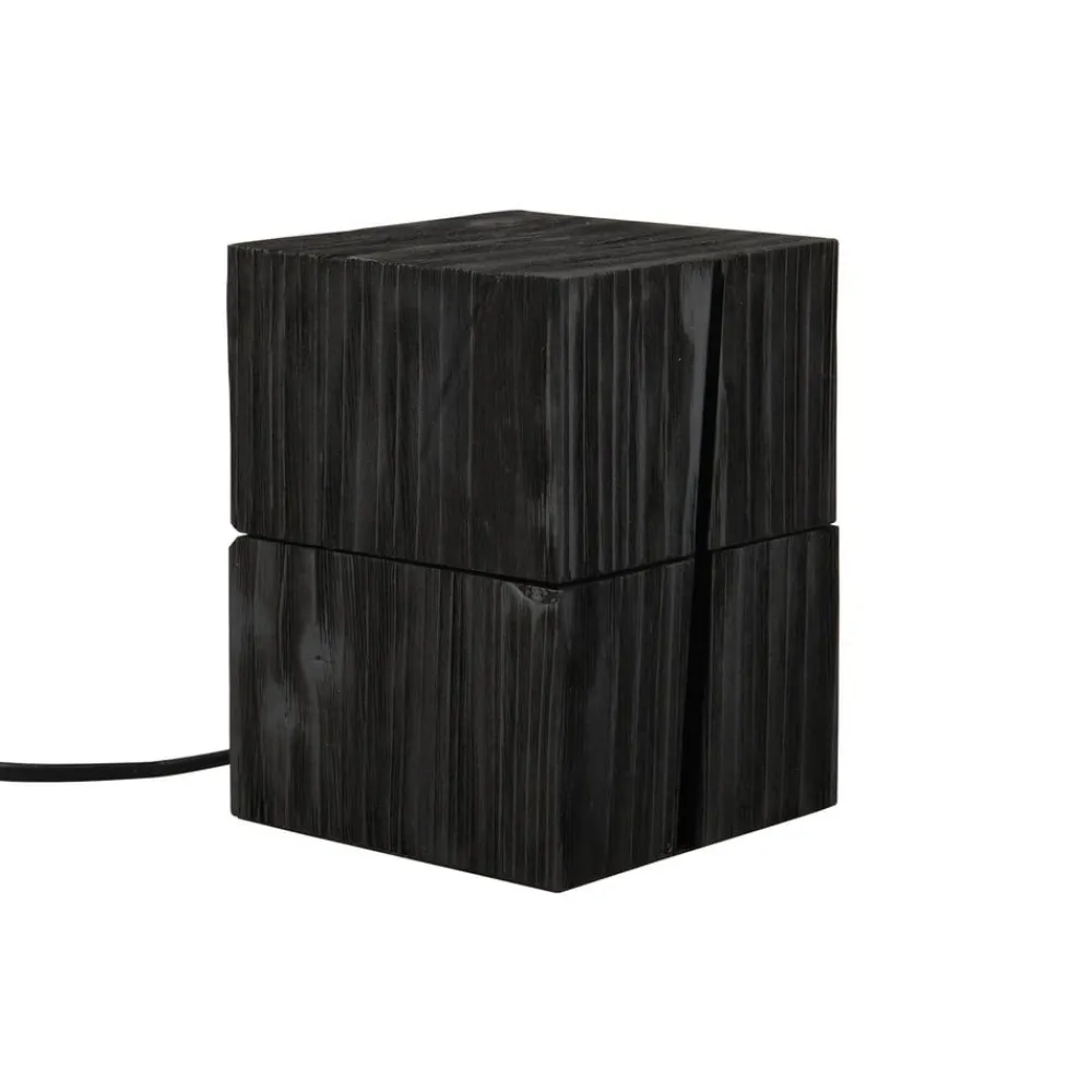 Trio Lighting Bordlamper>Treasure bordlampe, sort, træ, hængslet