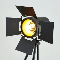 Trebenet gulvlampe Devon i sort^Lindby Best