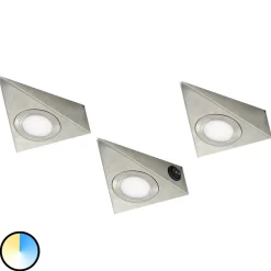 Trekantet LED-underskabslampe CS, sæt med 3 stk^Evotec Clearance