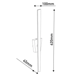 Trevor LED-væglampe med kontakt, sort^Näve New