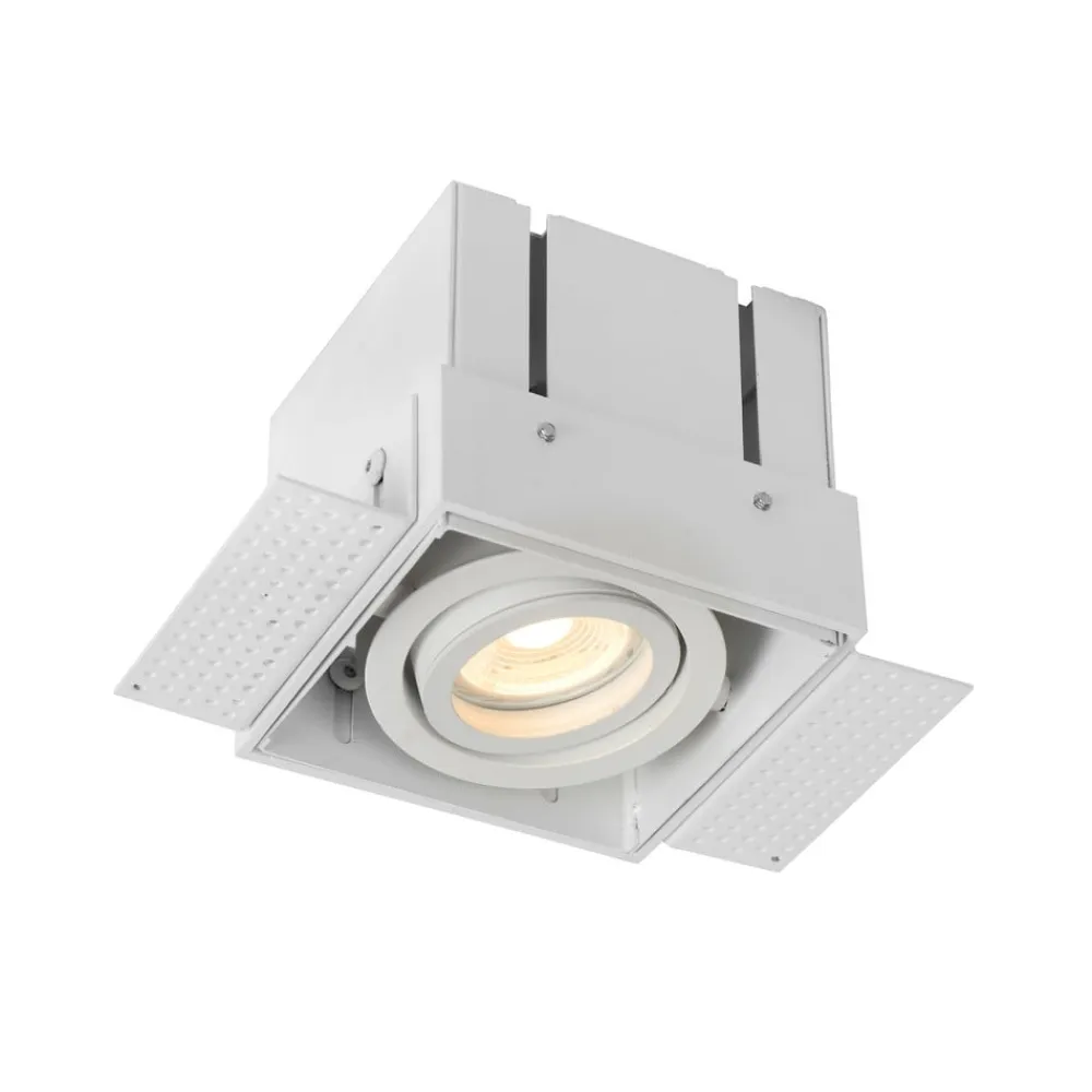 Lucide Trimless indbygningsspot, 1 lyskilde, hvidt