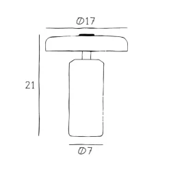 Trip LED genopladelig bordlampe, brun/hvid, marmor, glas, IP44^DESIGN BY US