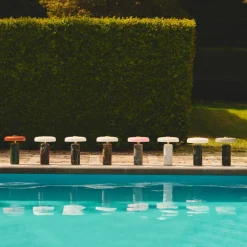 Trip LED genopladelig bordlampe, brun/hvid, marmor, glas, IP44^DESIGN BY US