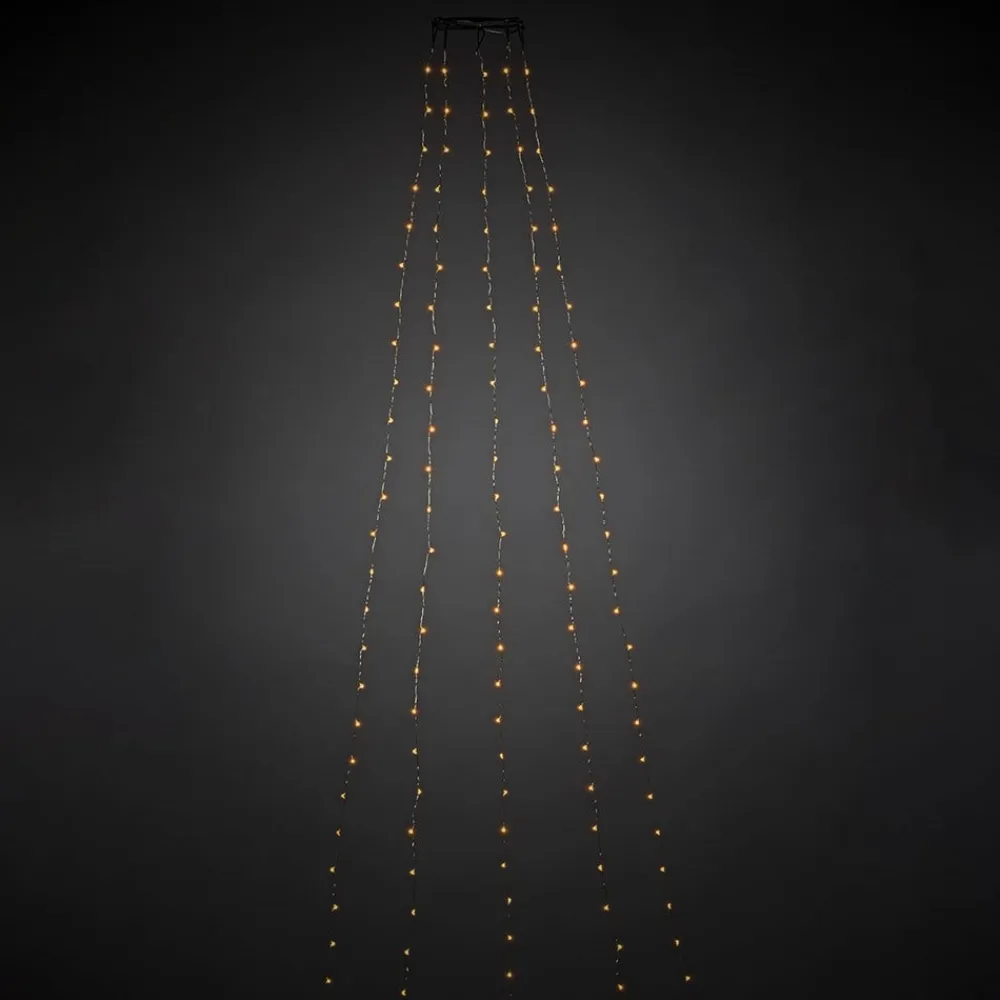 Konstsmide Christmas Dekorationsbelysning>Trælyskæde formonterede LED dråber 180 lyskilder