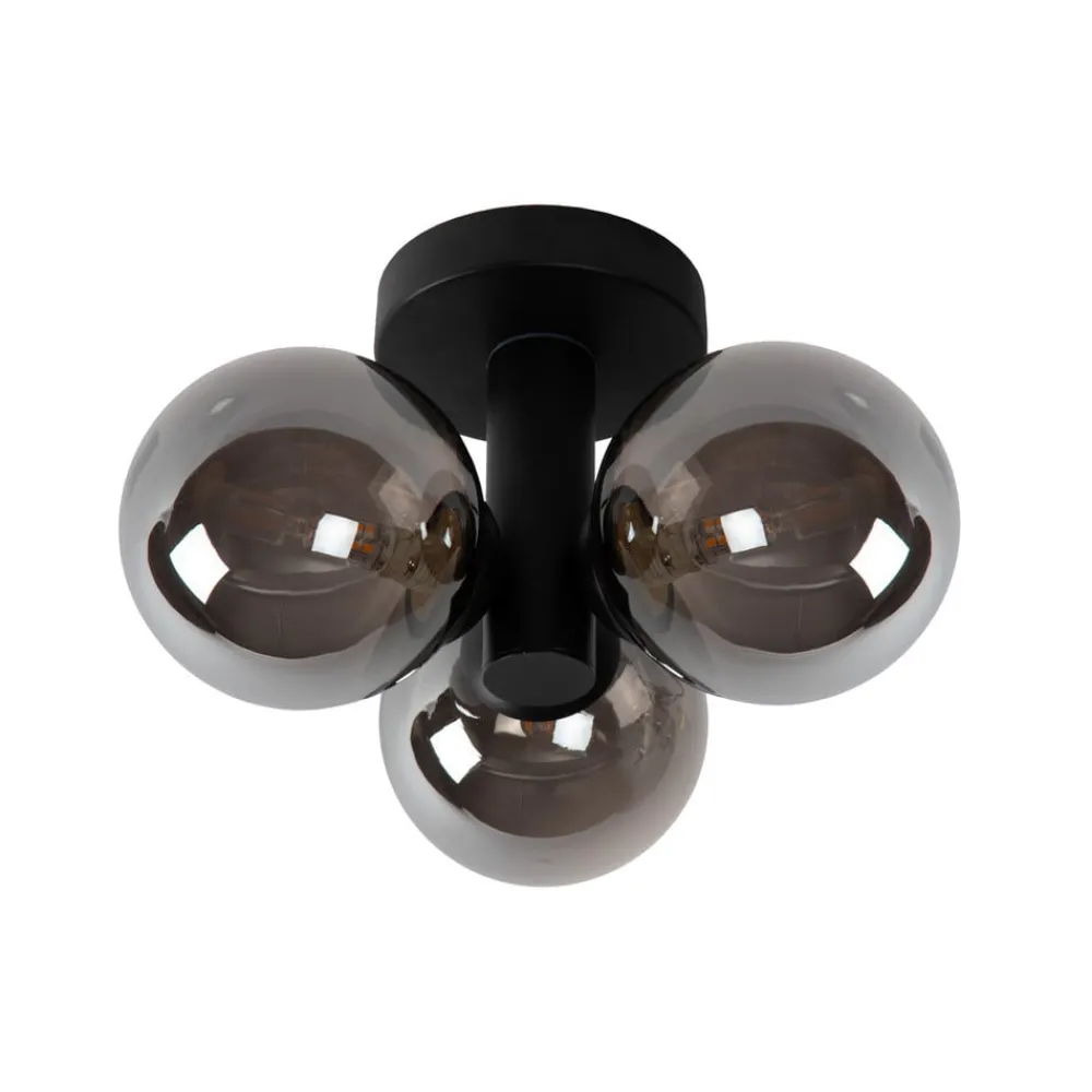 Lucide Loftlamper>Trudy loftlampe til bad, 3 lyskilder, sort/røg