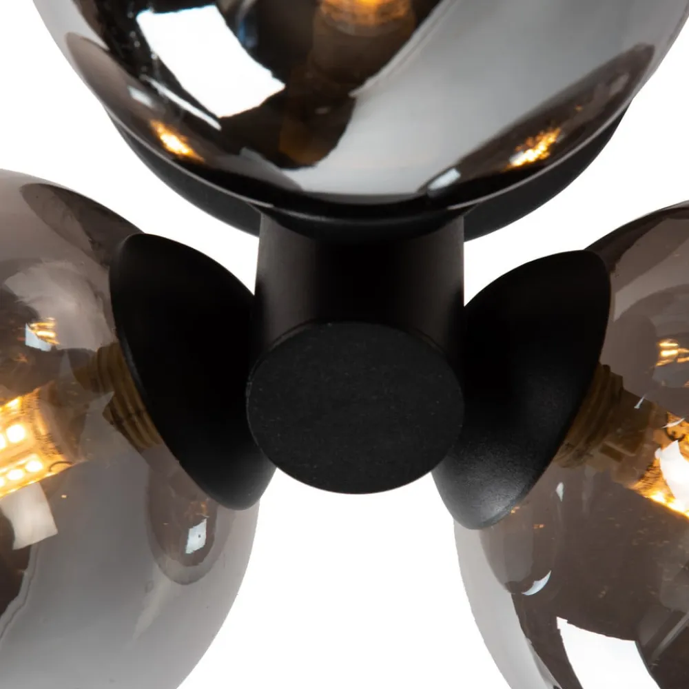 Lucide Loftlamper>Trudy loftlampe til bad, 3 lyskilder, sort/røg