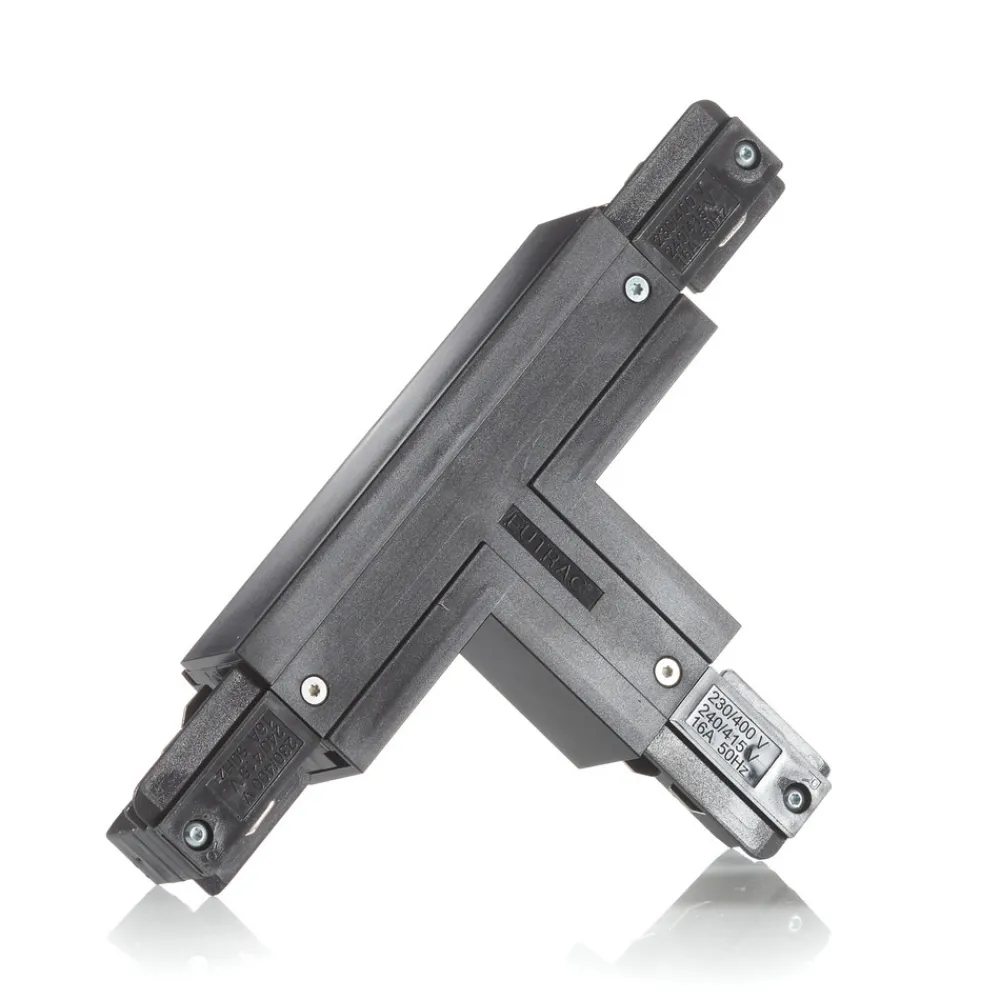 Eutrac Skinnesystem>T-stik installation jord udvendigt højre sort